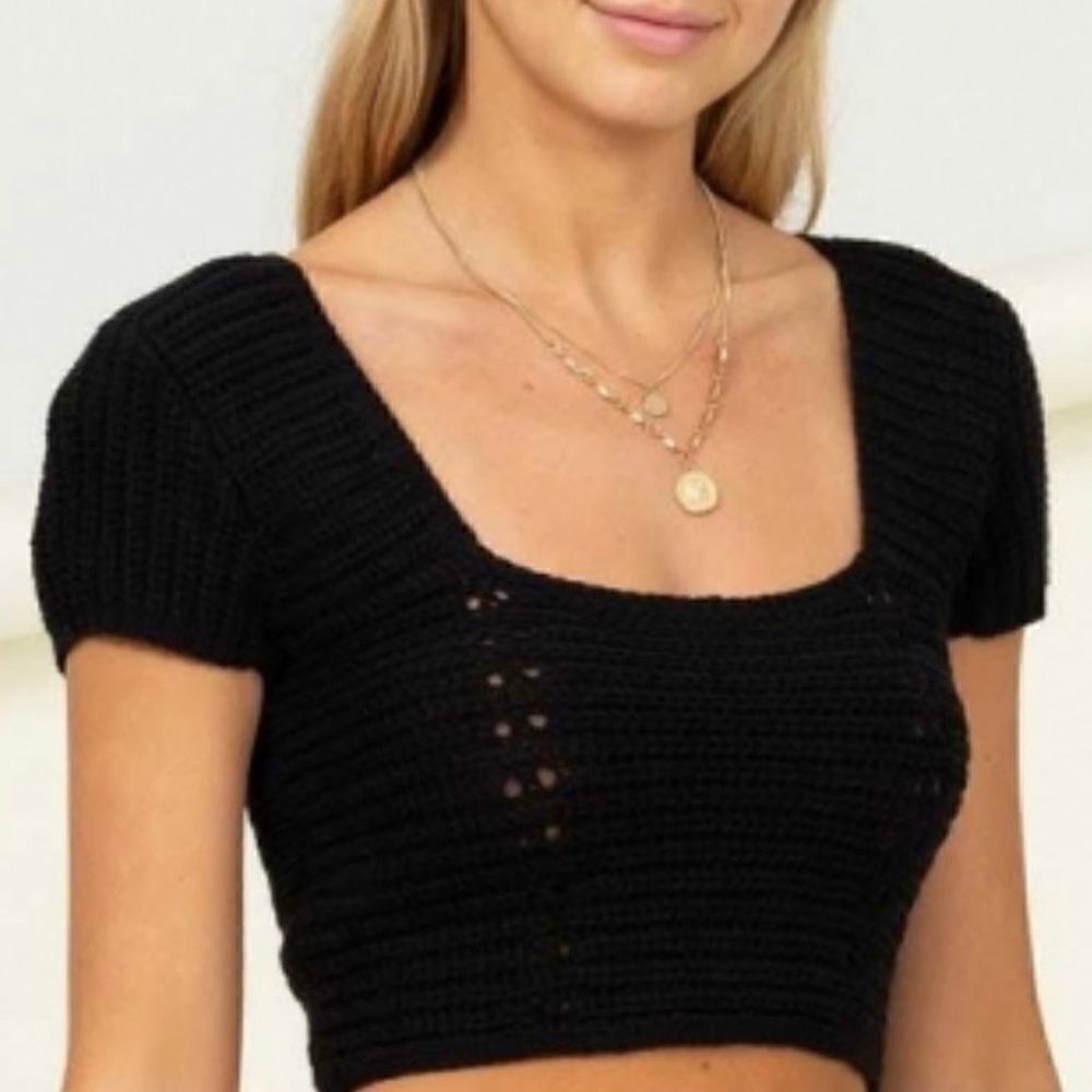 Lace Up back top - Picture 2 of 3